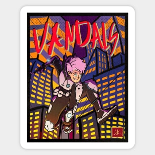 "VANDALS" Swinging in the city Sticker